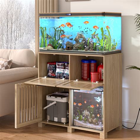 20-30 Gallon Fish Tank Stand, Aquarium Stand with Cabinet Storage, Fish ...
