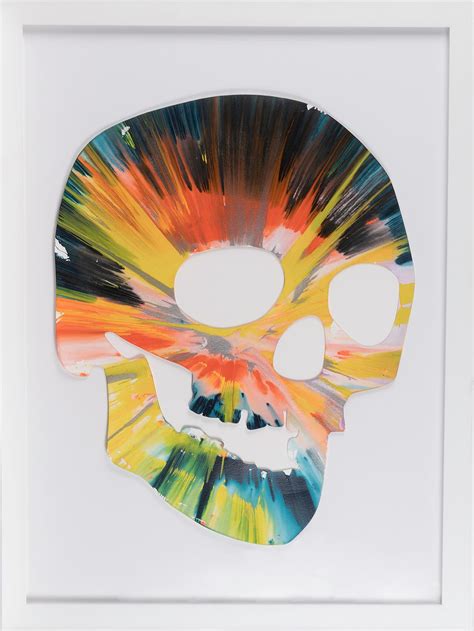 Damien Hirst - "Skull Spin Painting" inscribed acrylic on paper ...