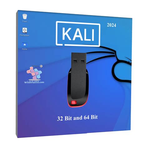 wishfulfil Kali Linux 2024 XFCE 32 Bit and 64 Bit Live Bootable 16GB ...