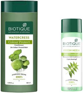 BIOTIQUE FRESH NEEM SHAMPOO 120 ML, WATERCRESS CONDITIONER 180 ML Price ...