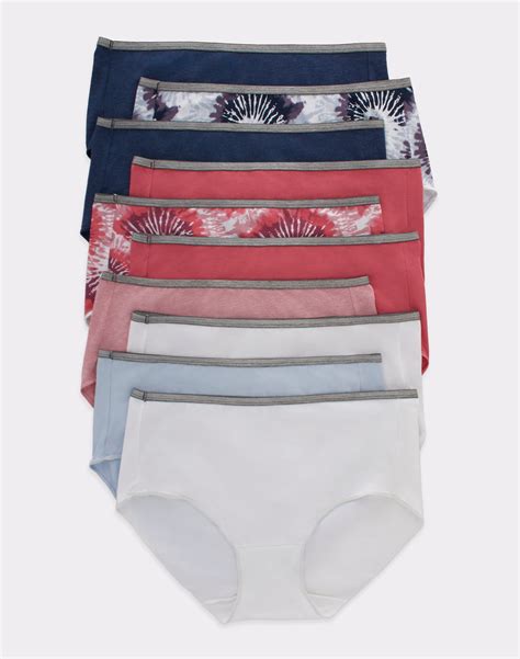Hanes Women's Breathable Stretch Cotton Brief Underwear, 10-Pack | Hanes
