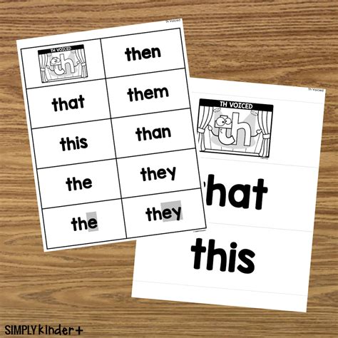 Digraph TH Voiced Pocket Chart Cards - Sight Words by Phonics Skills ...