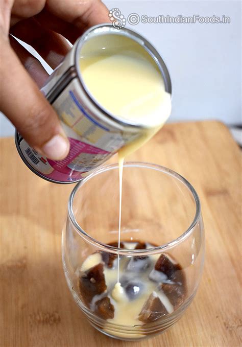 Condensed milk cold coffee-How to make-Step by step photos & video