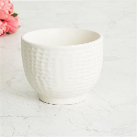 Buy Fiesta Off White Textured Ceramic Planter from Home Centre at just ...