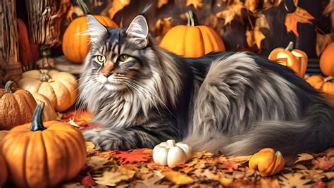 Halloween Cat And Pumpkins Free Stock Photo - Public Domain Pictures