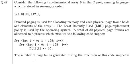 Operating System: GATE CSE 2023 | Question: 47