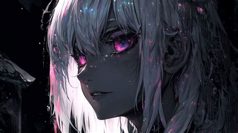Download wallpaper 2560x1440 girl, eyes, dark, art, anime widescreen 16 ...