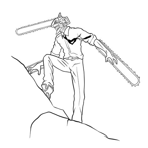 How to draw Chainsaw Man - Sketchok Easy Drawing Guides
