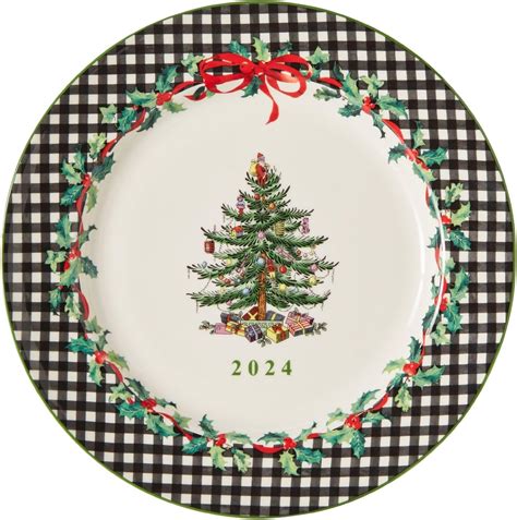 Spode Christmas Tree 8" Porcelain Dinner Plate, 2024 Annual Collector ...