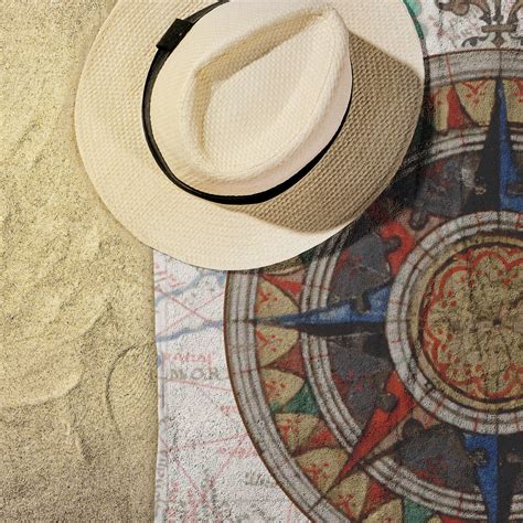 Compass Rose Beach Towel - Blue-Red – Celtic Art Store / EHR Books