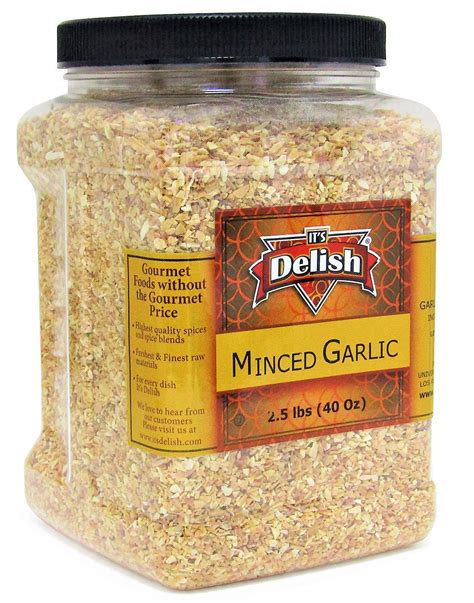 Amazon.com : Dried Minced Garlic by Its Delish, 2.5 lbs (40 Oz) Jumbo ...