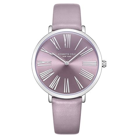 Kenneth Cole Quartz Analog Purple Dial Purple Leather Strap Watch for ...