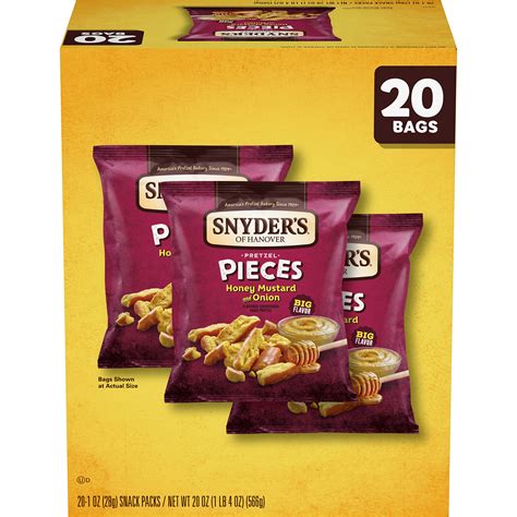 Snyder's of Hanover Pretzel Pieces, Honey Mustard and Onion, 1 Oz Snack ...