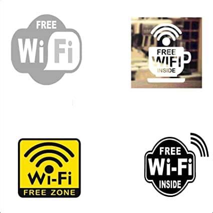 stickerbuy ™ WiFi Free Wall Sticker Combo Businees,Restorant,Cafe Grey ...