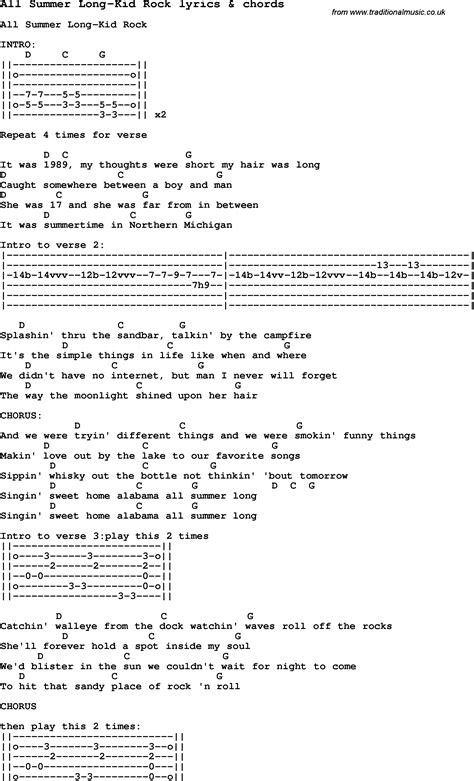 Summer Of 69 Lyrics Chords - Sheet and Chords Collection