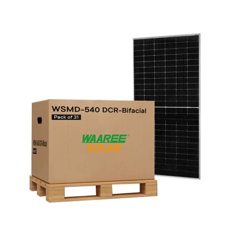 WAAREE (Pack of 26) DCR 530-540 Watt Dual Glass Bifacial Mono PERC ...
