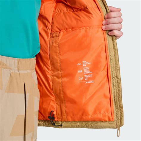 Clothing - Terrex Multi Light Down CLIMAWARM Hooded Jacket - Brown ...