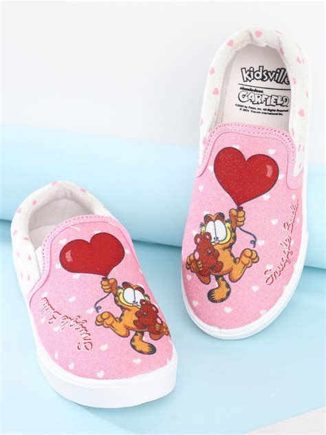 Kids Girls Garfield Printed Pink Canvas – Kidsville