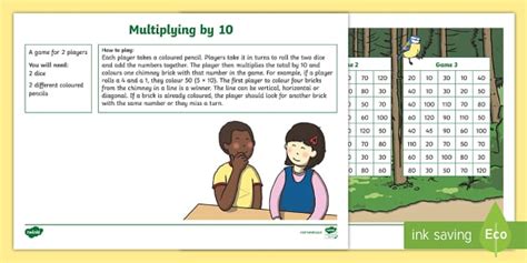 Multiplying By 10 Worksheet