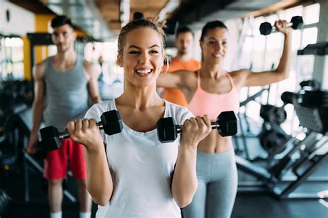 Group Of People Training In Gym Stock Photo - Download Image Now - iStock