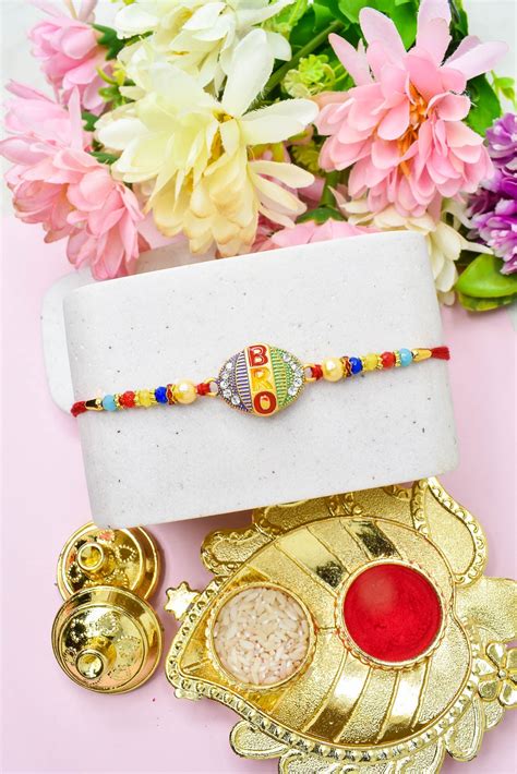 Rakhi for Brothers Rakhi for kids BRO Design Hand Painted Bracelate Ra ...