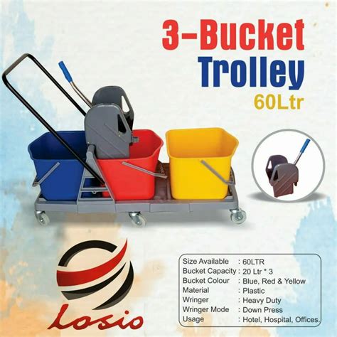 3 Bucket Wringer And Mopping Trolleys Trader - Wholesaler / Distributor ...
