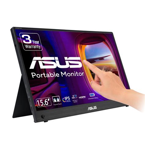 ASUS ZenScreen Touch 16” USB-C Portable Monitor (MB16AMTR) - Full HD, IPS, Built-in Battery ...