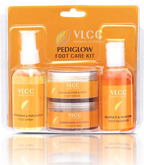 VLCC Pedi Glow Foot Care Kit - Scrub, Cleanser, Cream & Spray - Price ...