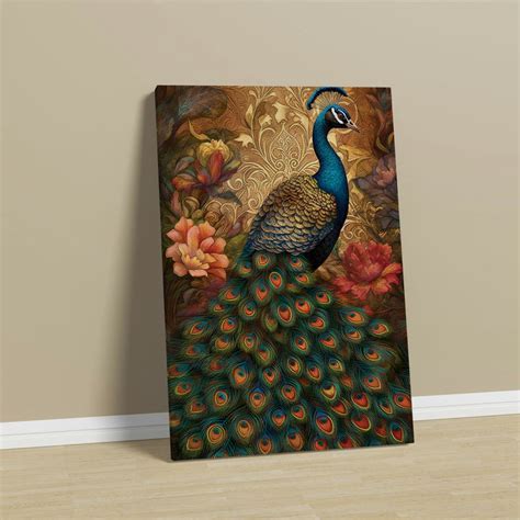 Majestic Peacock in Nature - Premium Canvas Wall Art | Artistic ...
