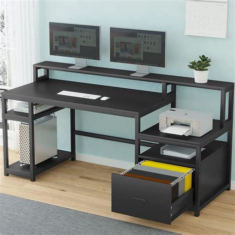 Computer Desk with File Drawer 的图像结果