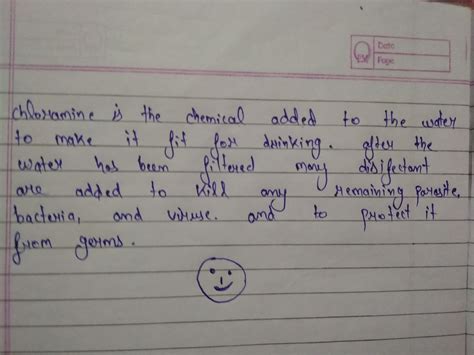 Name the chemical added to water to make it fit for drinking ?short ...