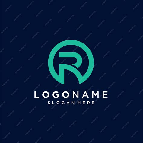 Premium Vector | Abstract letter R with circle logo design vector