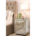Pair of Lucia Toughened mirrored bedsides tables | my furniture