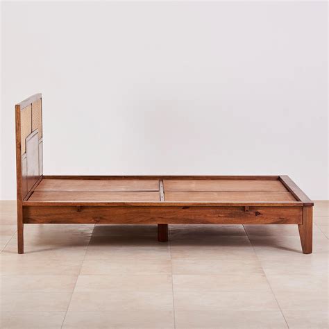 Buy Cane Connection Acacia Wood Queen Bed - Brown from Home Centre at ...