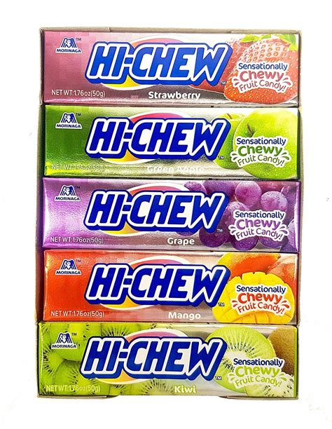 Amazon.com : Hi-chew Assorted Fruit Flavors (10 packs) Strawberry ...