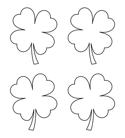 Four Leaf Clover Template Printable