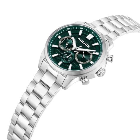 Buy Online Police Quartz Multifunction Green dial Metal Strap Watch for ...