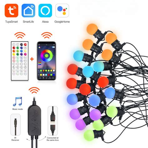 Image result for LED Outdoor String Lights Programmable