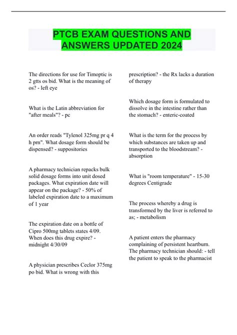 Image result for PTCB Multiple Choice