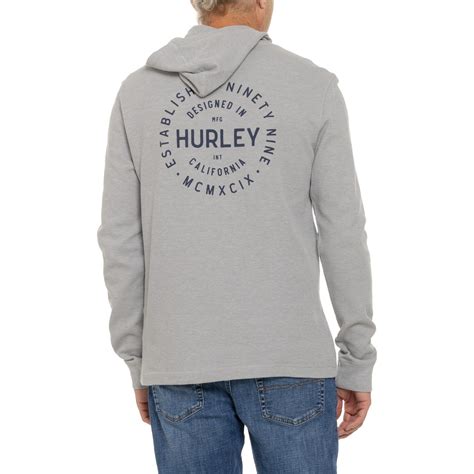 Hurley Rounded Hooded Thermal Shirt - Long Sleeve - Save 66%