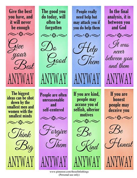 Image result for Positive Quotes Bookmarks