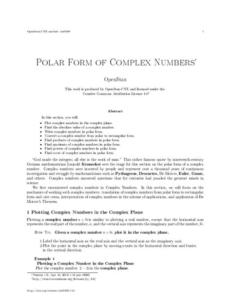 Image result for Complex Numbers Polar Form