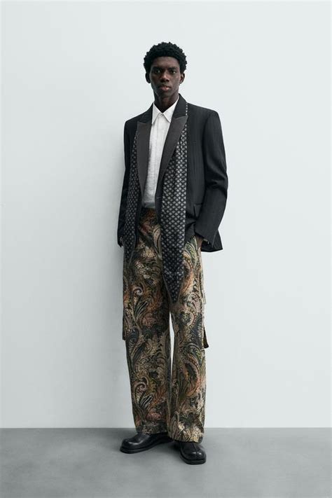 LIMITED EDITION PAISLEY BARREL FIT CARGO TROUSERS - Printed | ZARA India