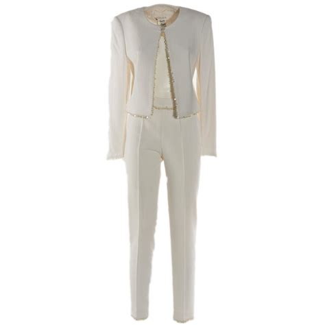 Escada White Pants Suit at 1stDibs | escada suit, ascotta suit