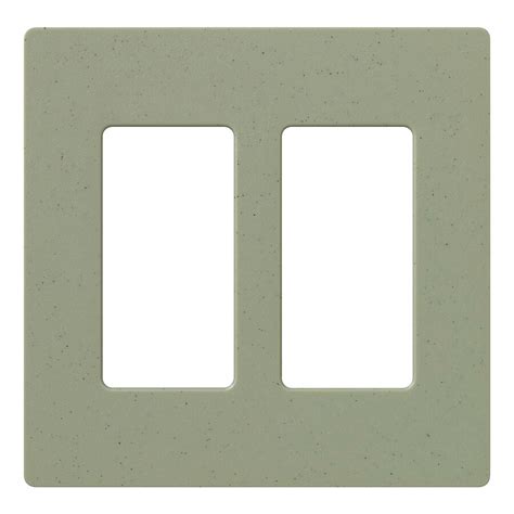 Lutron Claro 2-Gang Standard Screwless Decorator Wall Plate, Greenbriar ...