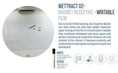 WETTRACT D2 - Magnetic Dry Erase Film or Writable Film or Writable ...
