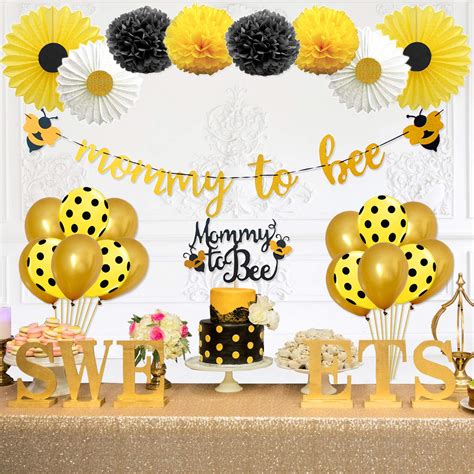 Mommy To Bee Baby Shower Decorations Supplies Kit Bumble Bee ...