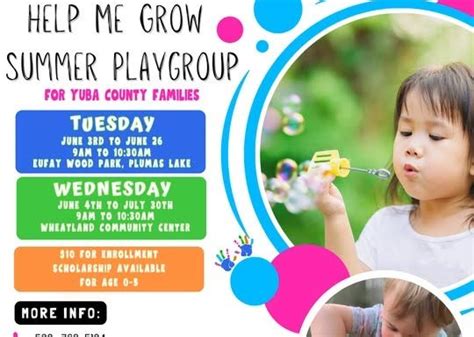 Help Me Grow Summer Playgroup in Wheatland, 1980 S Walton Ave, Yuba ...