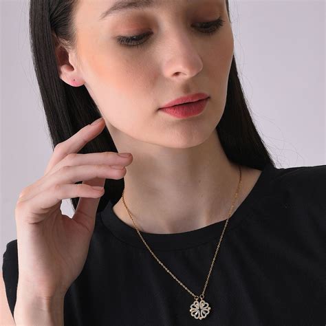 Buy SOHI Gold Plated Designer White Stone Necklace Online