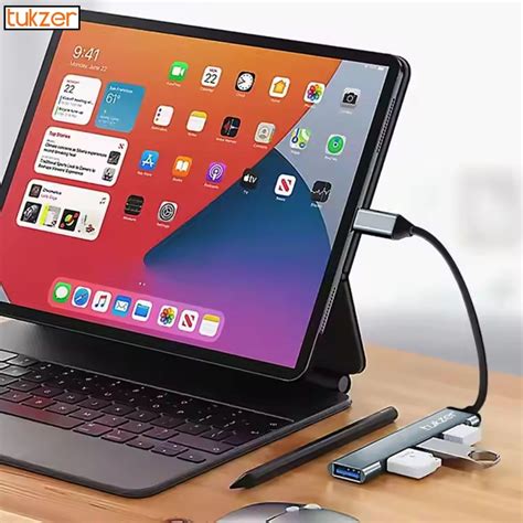 Tukzer Multiport Adapter 4-in-1 USB Type C Hub Splitter Extender, 1xUSB ...